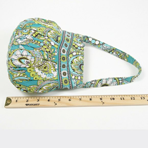 Vera Bradley Peacock Green Paisley Small Bucket Purse - Retired Pattern - Picture 5 of 7